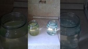 Результат очистки воды до и после фильтра