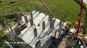 Заливка монолитных пилонов 2 этажа