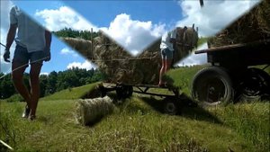 Перевозим тюки сена Синтай 220