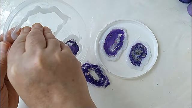 Мини срезы камней из эпоксидной  смолы