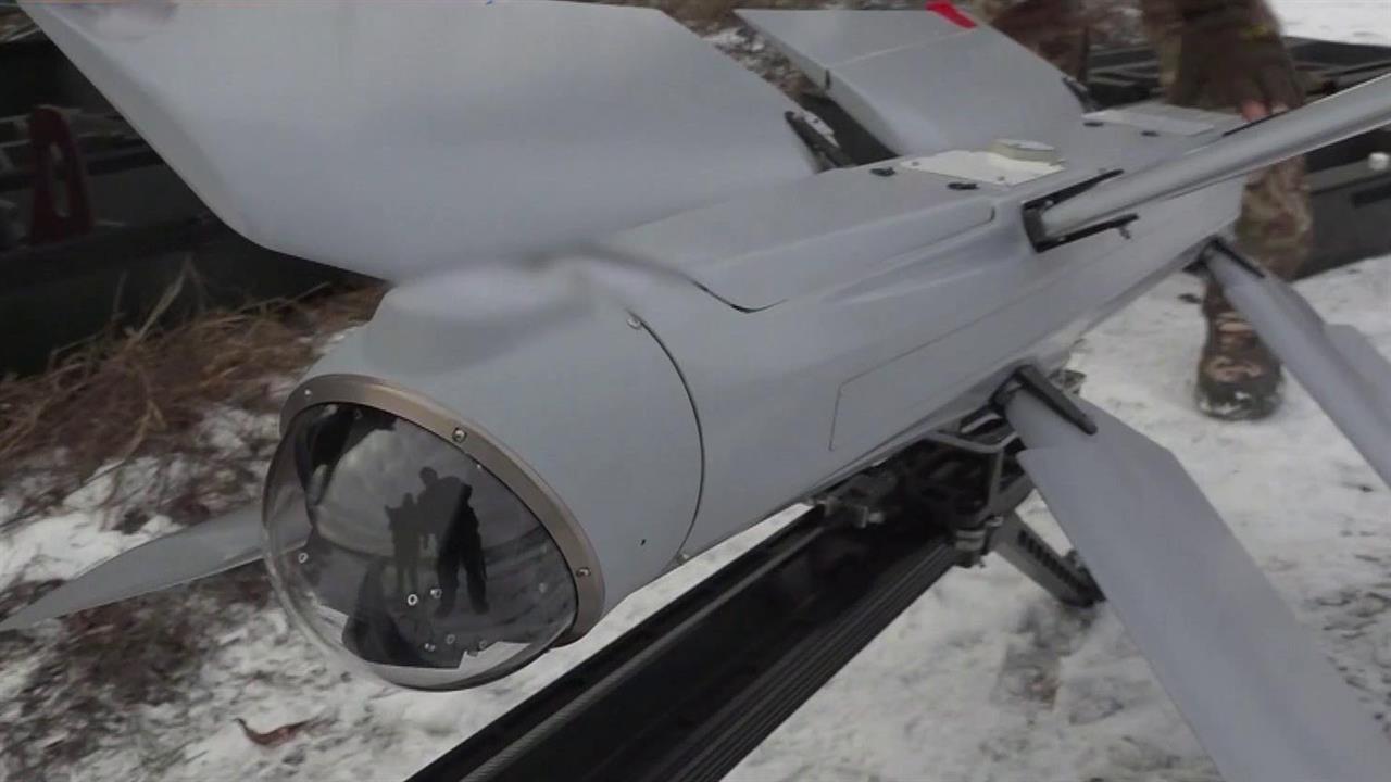 Кадры боевой работы ударных дронов "Ланцет" в зоне спецоперации