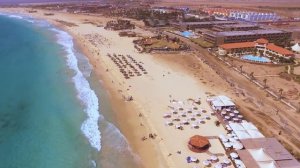 Cabo Verde, Sal, Santa Maria beach by drone