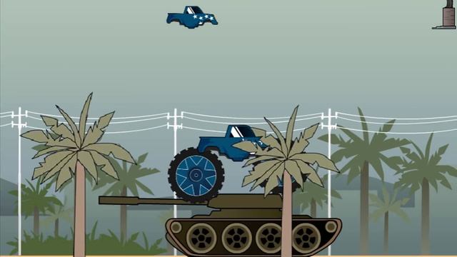 Monster Truck Destroys Tanks - Game Play Complete All Levels смотреть онлайн