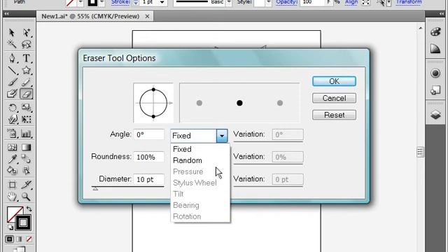 Использование инструмента Eraser Tool в Adobe Illustrator CS4 (15/39) смотреть онлайн