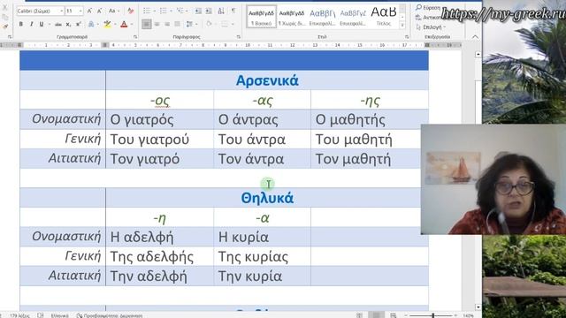 Греческий язык с Эрикой ?? | РОДИТЕЛЬНЫЙ ПАДЕЖ СУЩЕСТВИТЕЛЬНЫХ - ЕД. ЧИСЛО смотреть онлайн