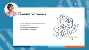 Алгоритм построения чертежа детали по двум проекциям