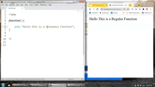 Difference Between Regular and Anonymous Function