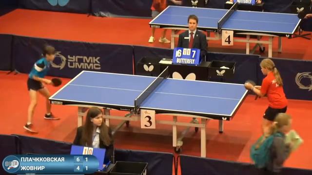 Плачковская Элина (198) - Жовнир Алена (176). Настольный теннис смотреть онлайн
