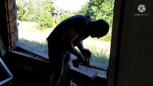 Увеличение оконного проёма,замена окна. Ставим металлопластик#8