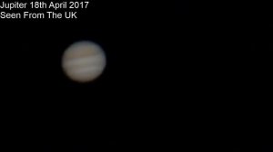 Backyard Astronomy: Jupiter Live - 17th/18th April 2017 - Dobsonian Telescope