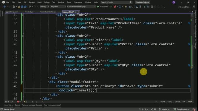 Full CRUD Operations Using Modal Popup in ASP.NET Core MVC | CRUD Application with ASP.NET Core