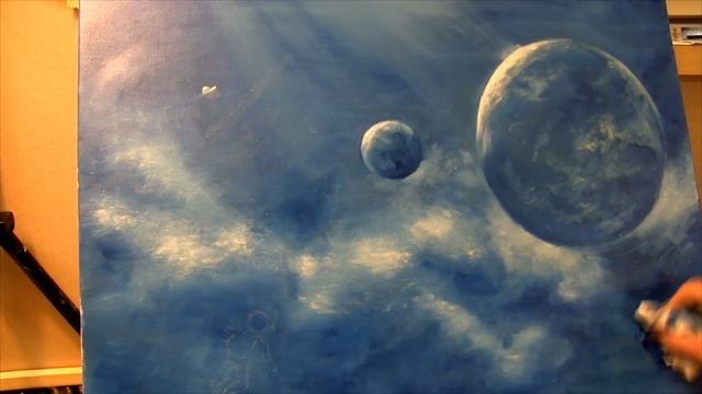 Уроки живописи маслом Александра Южакова Космос смотреть онлайн