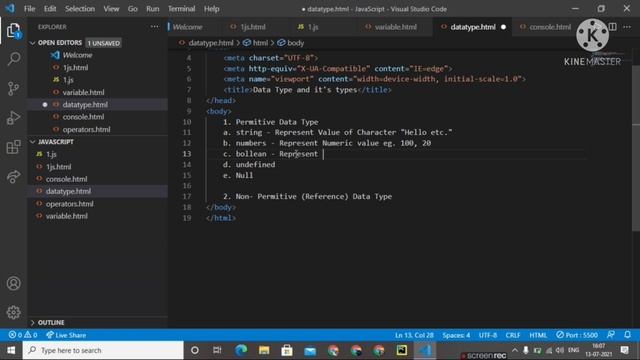 JavaScript #6 || Data Type and it's type (Full Describe) || D. CoDeS || #javascript #course