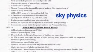 11 Chemistry|Confirm 5 marks|Volume 1|Annual Exam 2023|sky physics