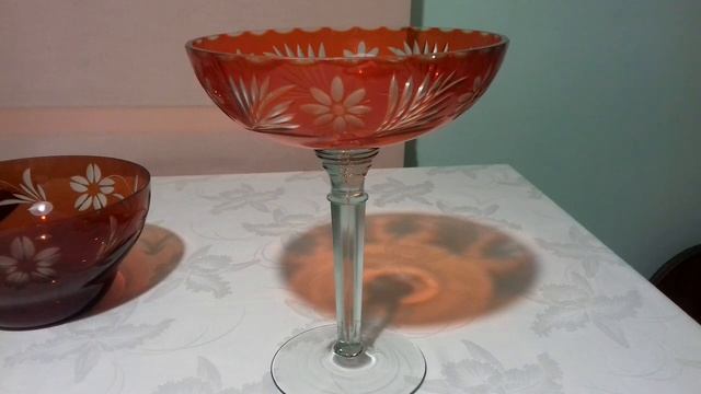 Мои новые покупки Винтаж Красное резное стекло смотреть онлайн