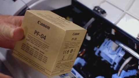 How to replace the Canon PF-04 printhead of a Canon iPF CAD printer