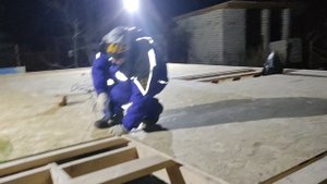 временный пол на каркасник.