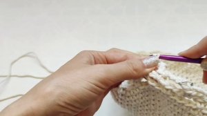 авоська крючком с бусинами