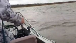 Тактика 420+Yamaha30 волна на Оби октябрь 2020