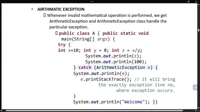 JAVA: Exception Handling ?