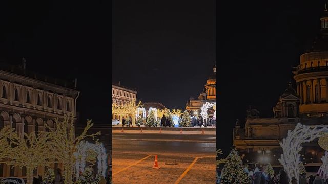 Санкт-Петербург вечером у Исаакиевского собора.  St. Petersburg at St. Isaac's Cathedral #petersbur