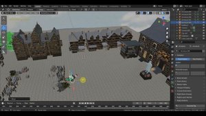 BLENDER 2.91 Импорт FBX анимации в сцену и настройка.mp4
