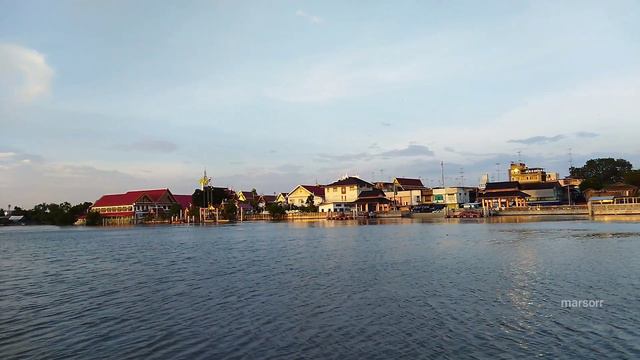 самут сонграм. просто закат, река и набережная ч.4 паром