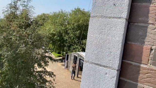 31.08.23. Крыша. Часть 1.  Установка стропил из профильной трубы 140х140х4.