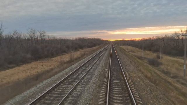 Платовка - Новосергиевка. В кабине машиниста тепловоза. РЖД (RZD)