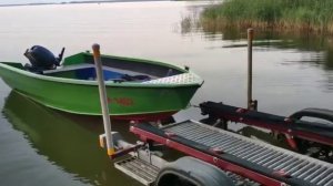Роликовые ложементы Windboat 42 Evo МЗСА D погрузка лодки на лафет на мелководье,на меляке