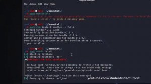 Fix msfconsole, bundle install missing gems | Kali Linux | Metasploit Framework
