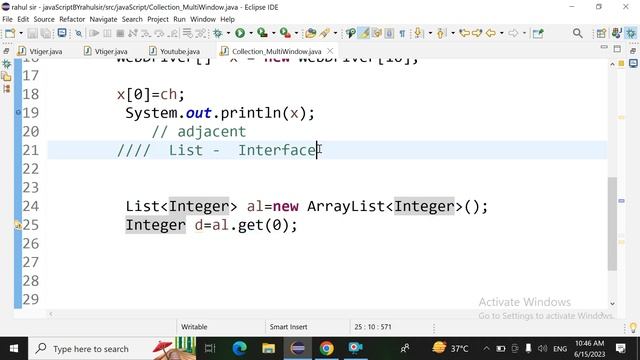 15 June 2023 Hashset, Set, Array, ArrayList By Rahul Sir смотреть онлайн