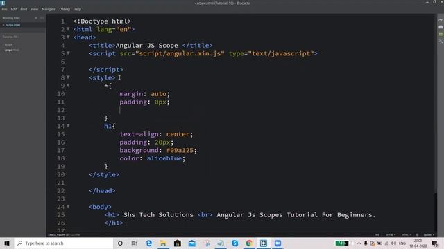 Angular JS Scopes | Angular JS Tutorial | Scope In Angular | How To Write Scopes In Angular JS | #1