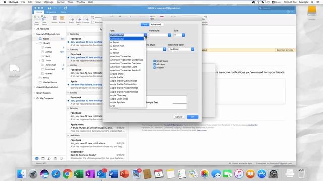 How to Set a Default Font in Outlook 2019 for Mac | Microsoft Office for macOS смотреть онлайн
