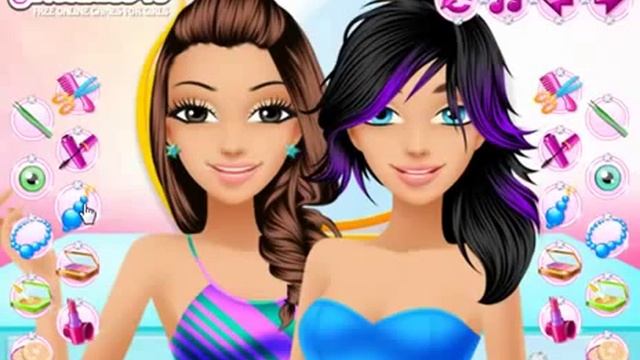 Бесплатные игры онлайн Students Makeover Games For Girls, делаем прическу и макияж онлайн, мейкап, смотреть онлайн