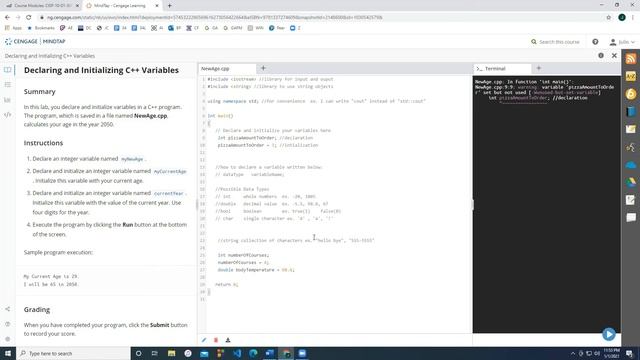3. Week 2 - Declaring and Initializing C++ Variables смотреть онлайн