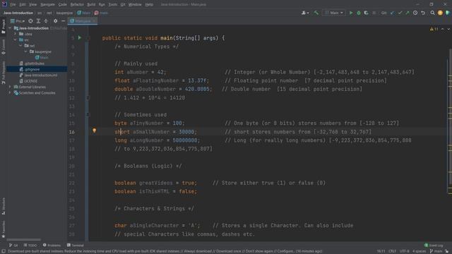 Java: Data Types | Java Introduction for Minecraft Modding