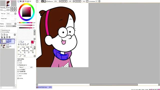 Рисуем Мейбл из мультфильма GravityFalls смотреть онлайн
