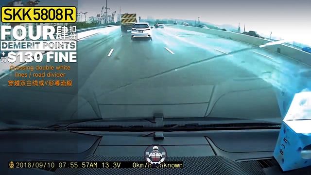 10sep2018 skk5808r mercedes benz e200 impatient & cutting over double white line at ecp смотреть онлайн