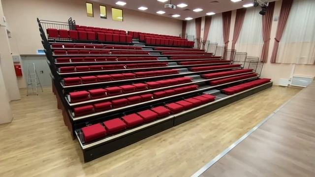 Телескопические трибуны для ГБОУ 1302 Строгино