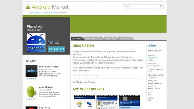 Android Market Website: Tour & Web-to-Android Downloads смотреть онлайн