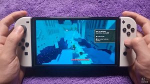 Minecraft Legends Handheld Gameplay on Nintendo Switch Oled