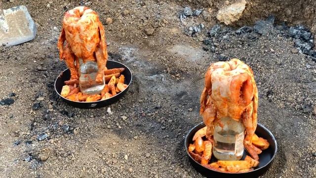 Курица в бочке на костре / Tenekede Tavuk / chicken in tin
