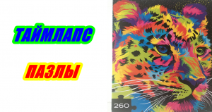 Пазлы Гепард  260 деталей. Таймлапс сборка.