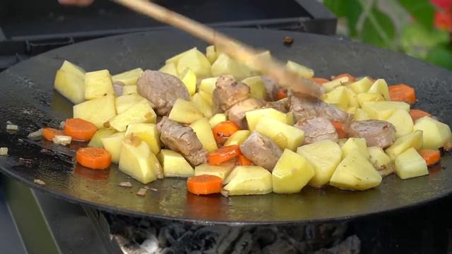 МЯСО с овощами на САДЖЕ
