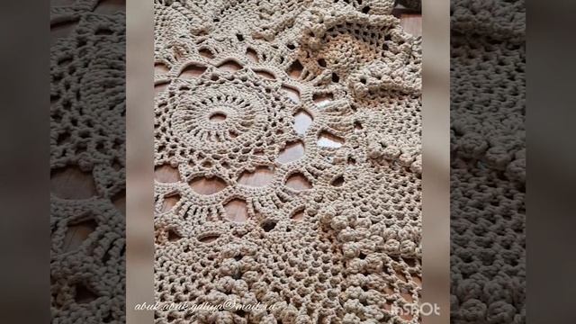 Вязаные крючком ковры из полиэфирного шнура