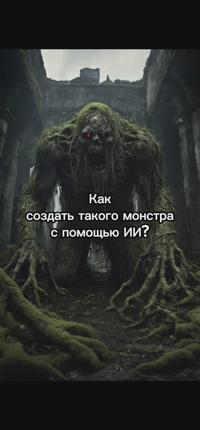 Как создать чудовище с помощью ИИ бесплатно. Уникальное изображение с помощью AI.