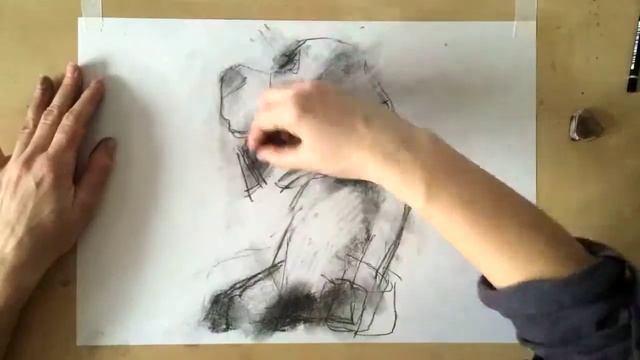 Рисуем собак углем. Валери Давиде. Часть 1 смотреть онлайн
