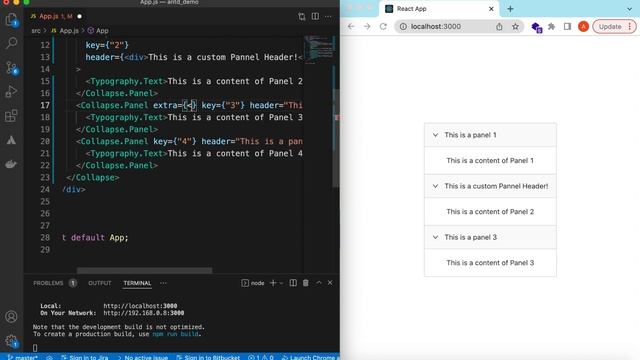 Ant Design Collapse, Expand and Accordion Component Usage in ReactJS | Antd React Tutorial