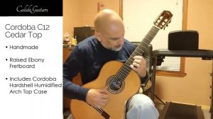 DEMO: Cordoba C12 Solid Cedar Top, Solid Indian Rosewood Back/Sides | CalidoGuitars.com